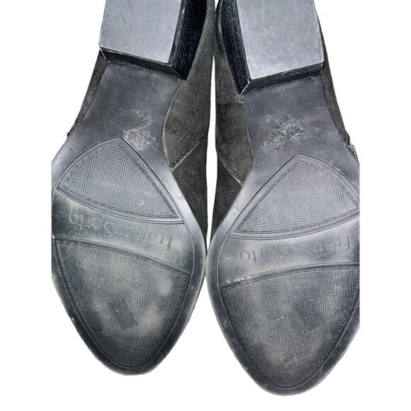 Franco Sarto Greco Womens Size 7M Black Leather Side Zips Heeled Ankle Booties - Picture 9 of 10